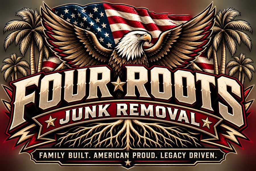 Four Roots Junk Removal eagle logo